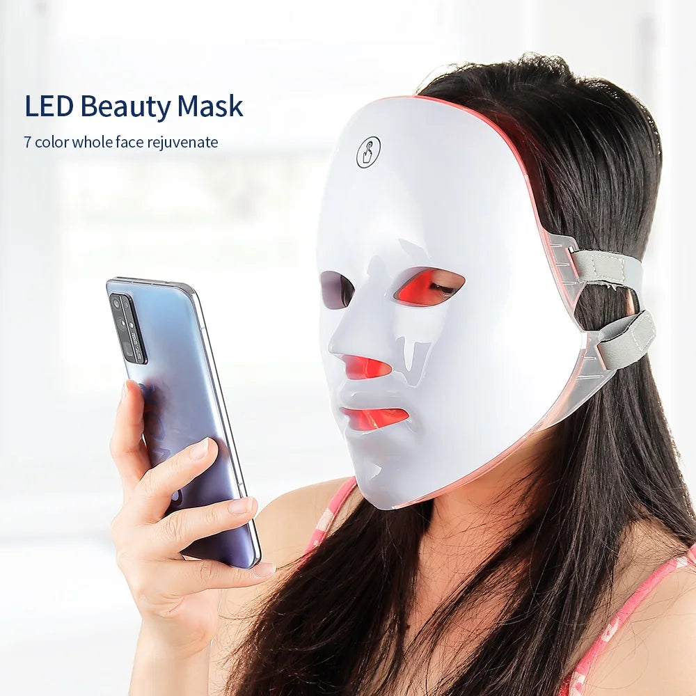 RadiancePro 7-LED Neck &amp; Face Mask - Professional Light Therapy at Home | Glow Up Spot Pro - Glow Up Spot Pro